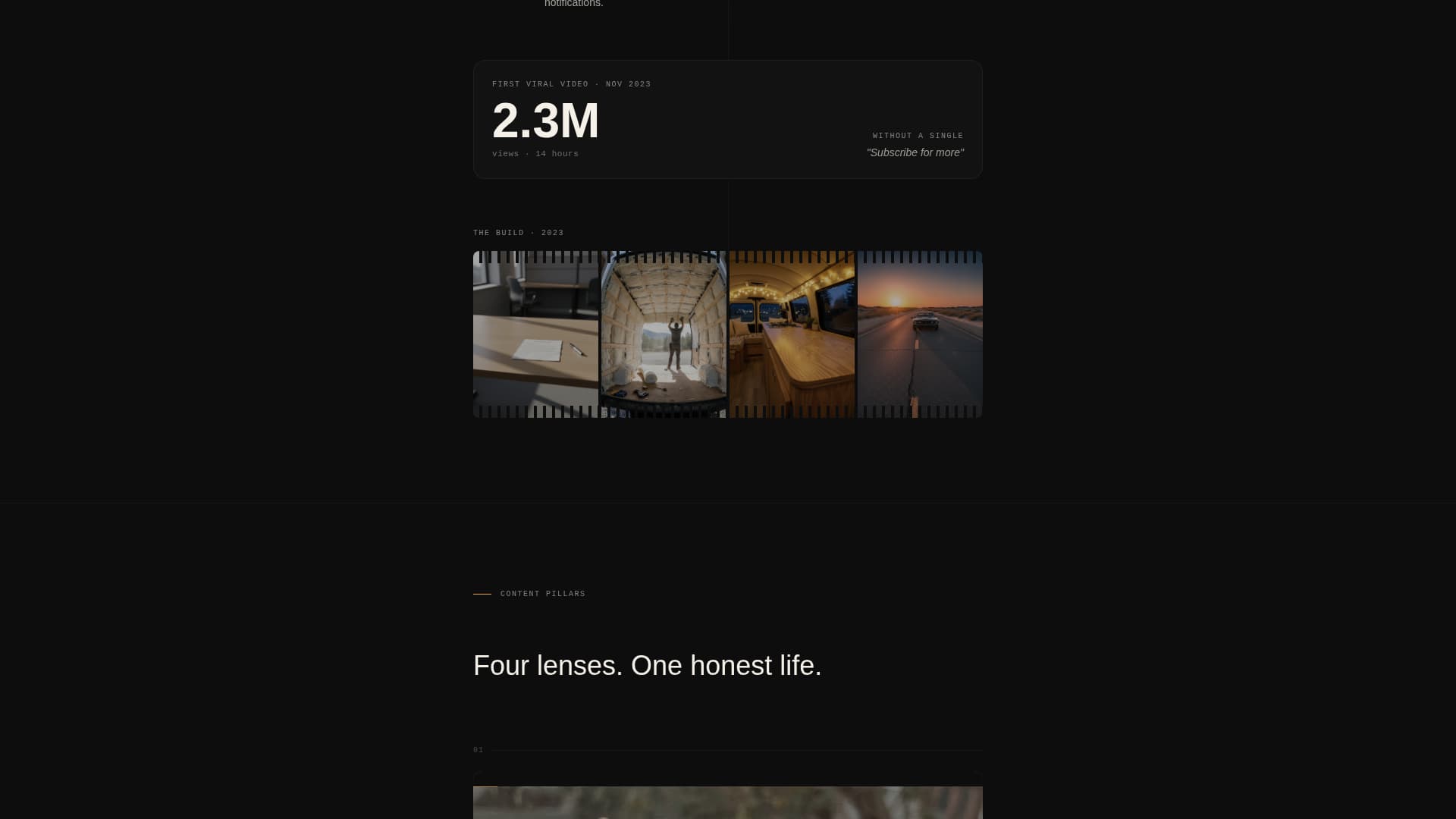 Specialist Van Life & Nomad Content Pre-Launch & Coming Soon Website Template