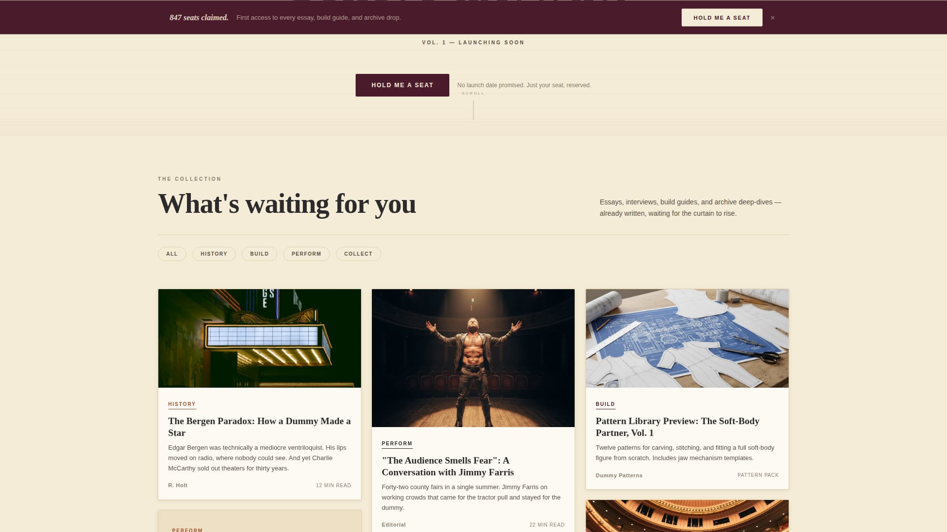 Hobby & Passion Content Pre-Launch & Coming Soon Website Template