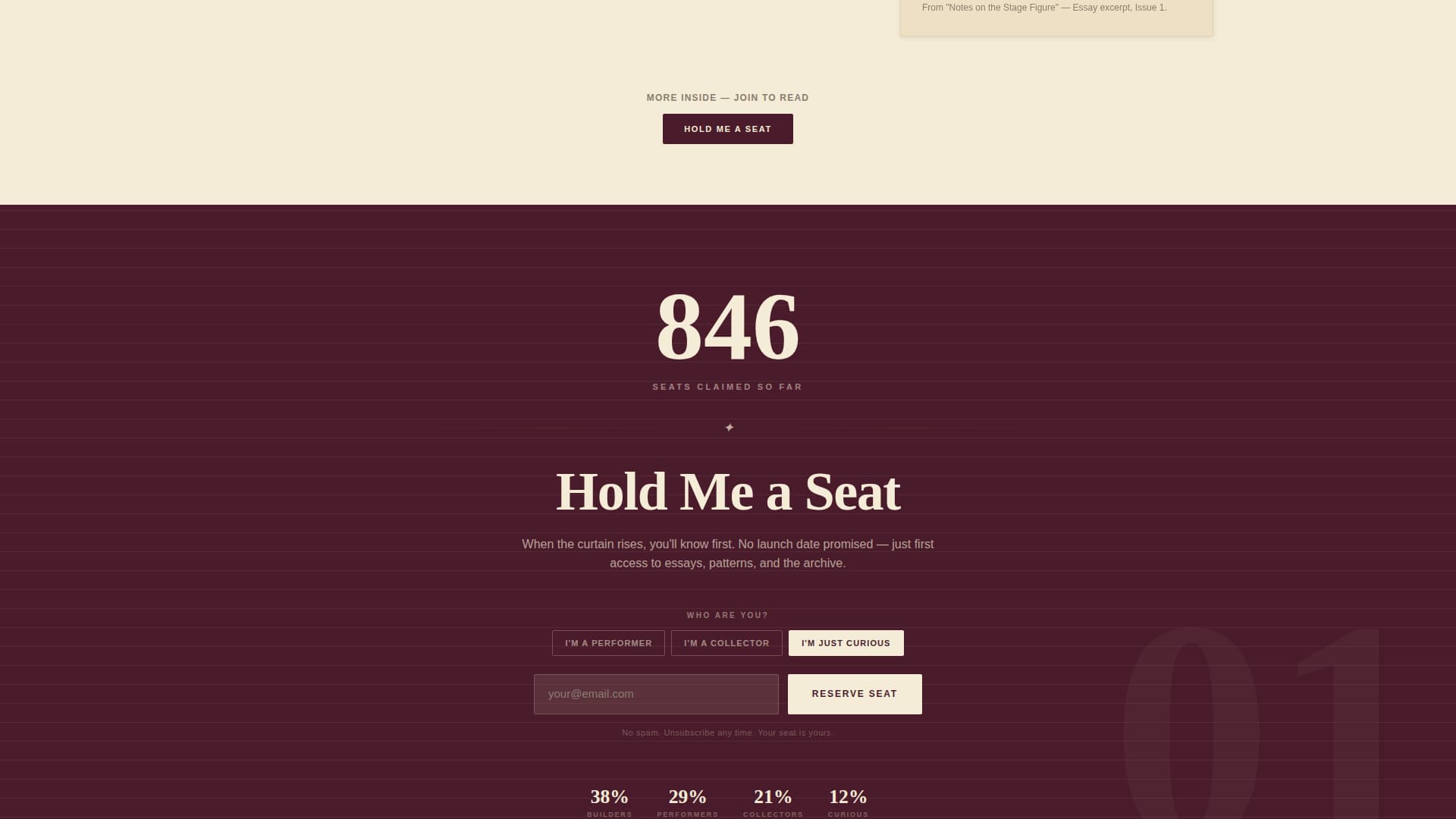 Hobby & Passion Content Pre-Launch & Coming Soon Website Template