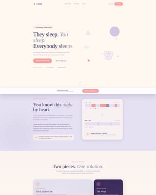 Lullaby - Soothing Babysleep Landing Page Template