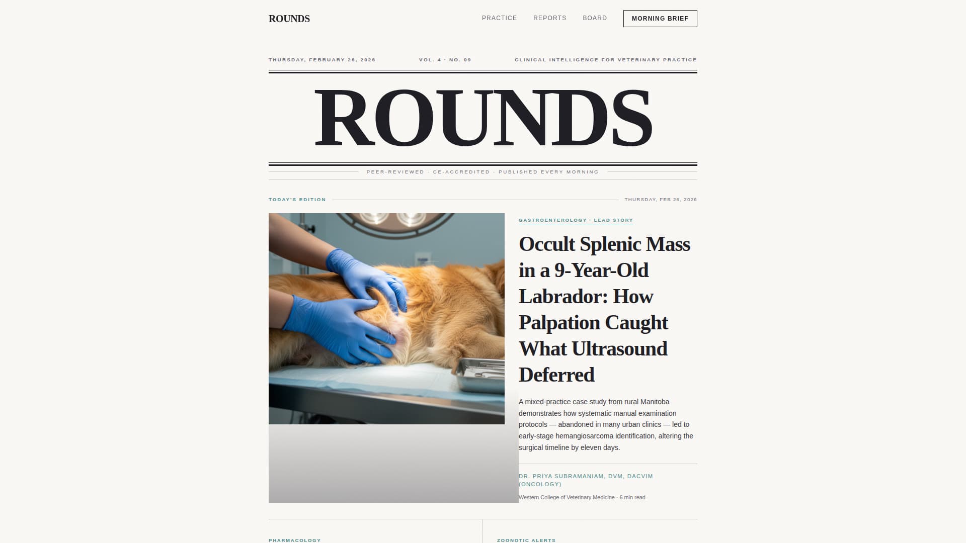 Rounds — Trusted Animal-Medicine Landing Page Template