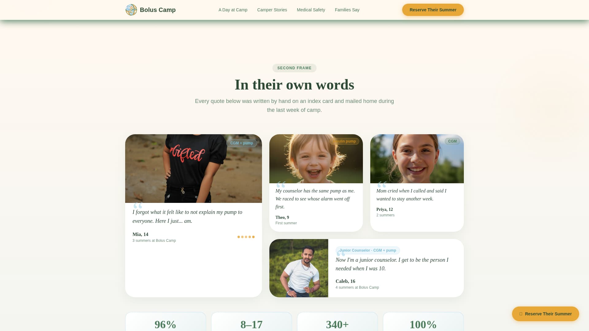 Expert Summer Camp & Outdoor Program Appointment Booking Website Template