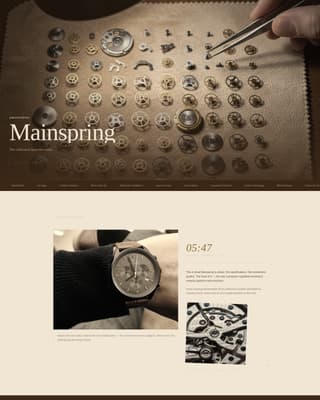Mainspring - Elegant Horology Landing Page Template
