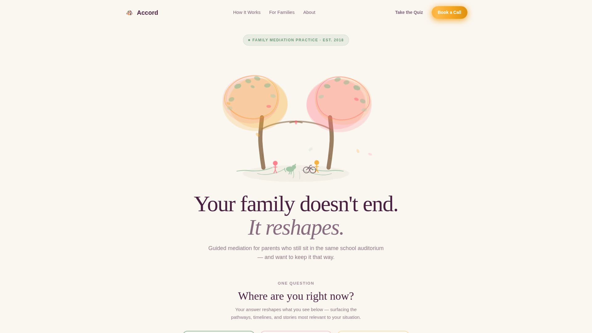 Family Counseling & Support Booking Website Template