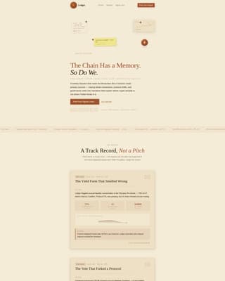 Ledger - Authoritative Crypto Landing Page Template