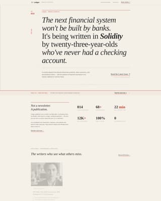 Ledger - Authoritative Web3 Landing Page Template