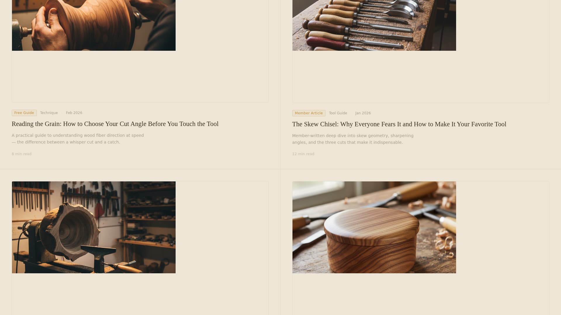 Specialist Woodturning & Lathe Work Content Blog & Content Website Template