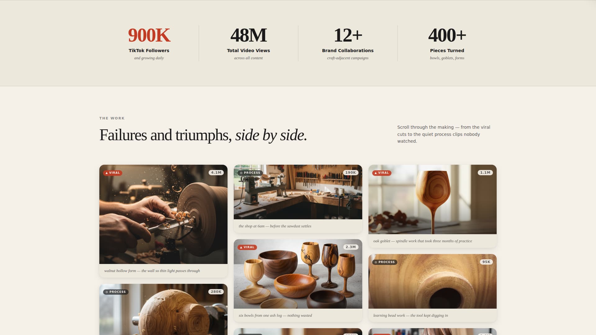 Woodturning & Lathe Work Content Professional Website Template