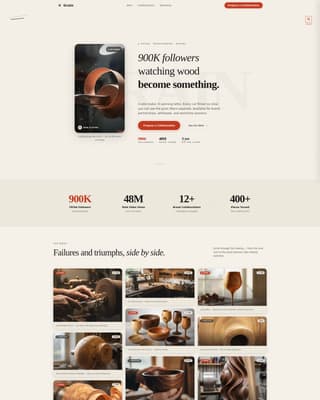 Woodturning & Lathe Work Content Professional Website Template
