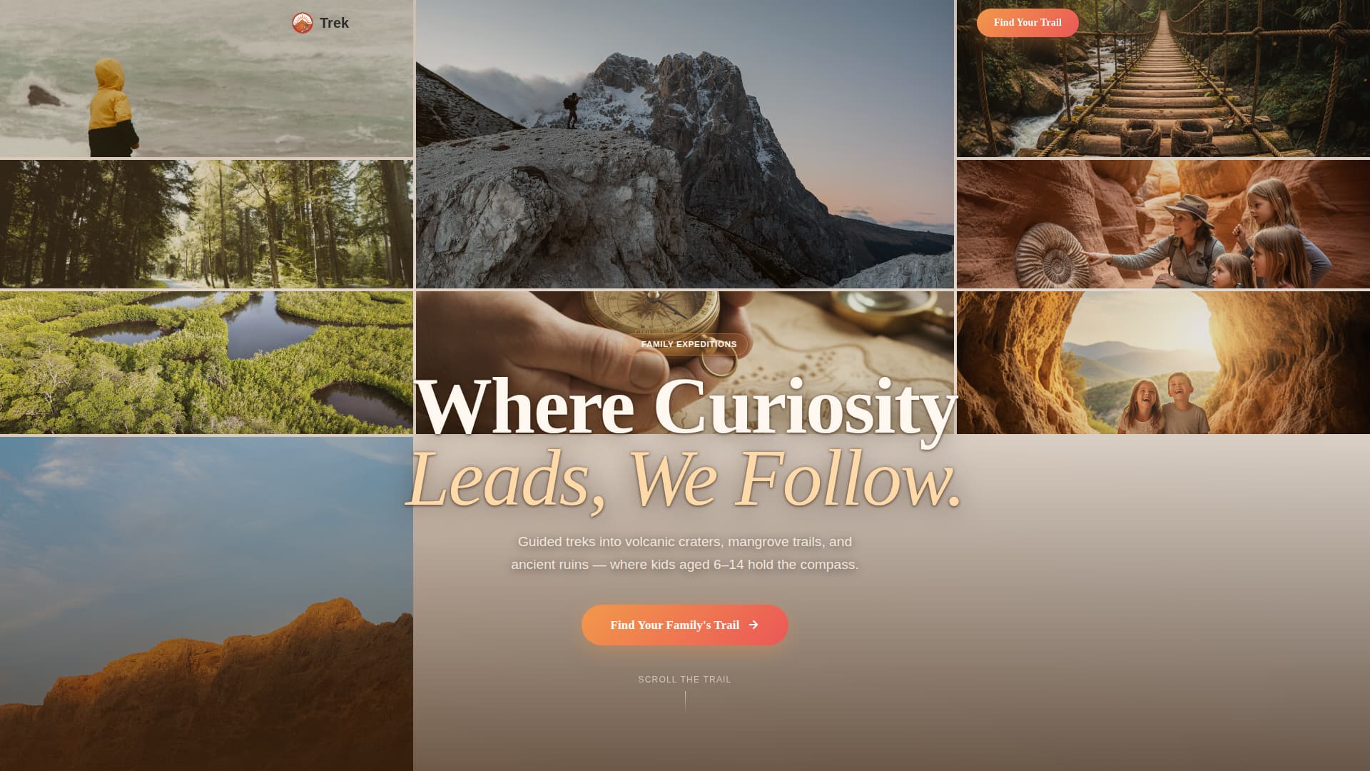 Specialist Family Travel & Experience Professional Website Template
