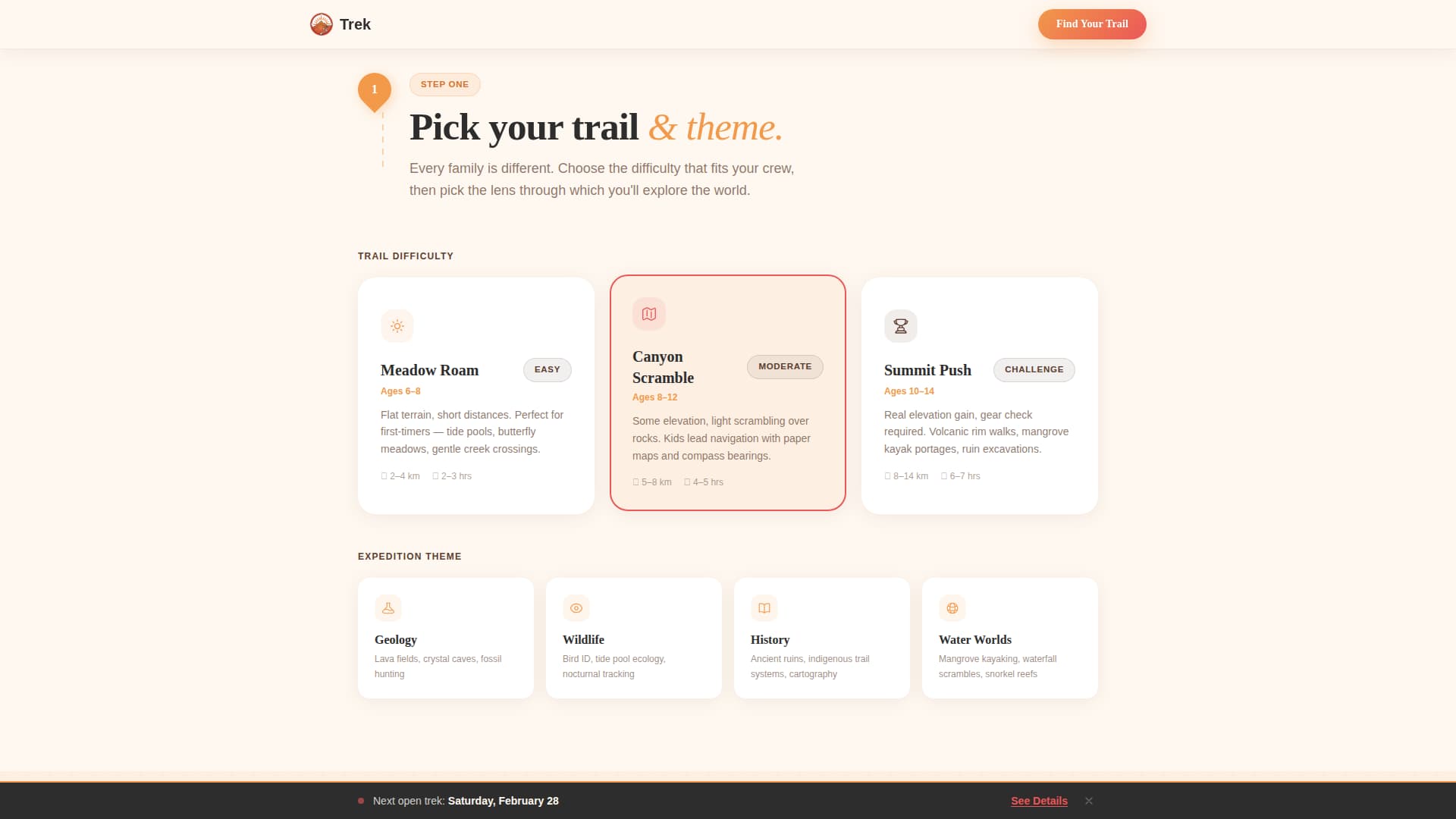 Specialist Family Travel & Experience Professional Website Template