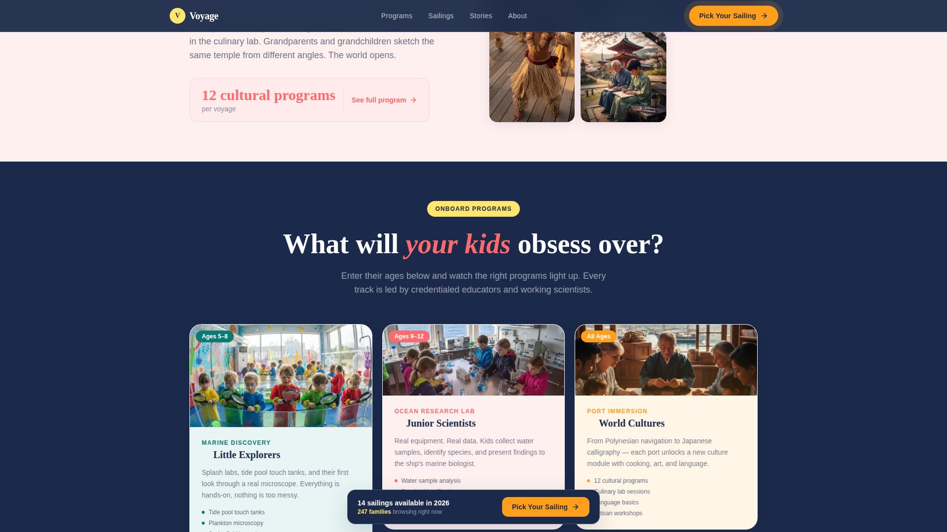 Advanced Family Travel & Experience Appointment Booking Website Template