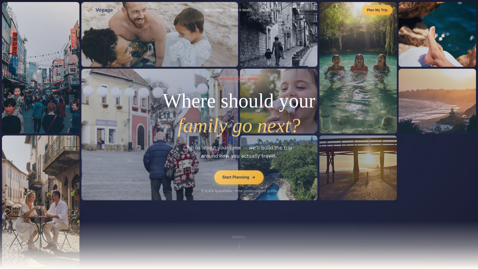 Complete Family Travel & Experience Appointment Booking Website Template