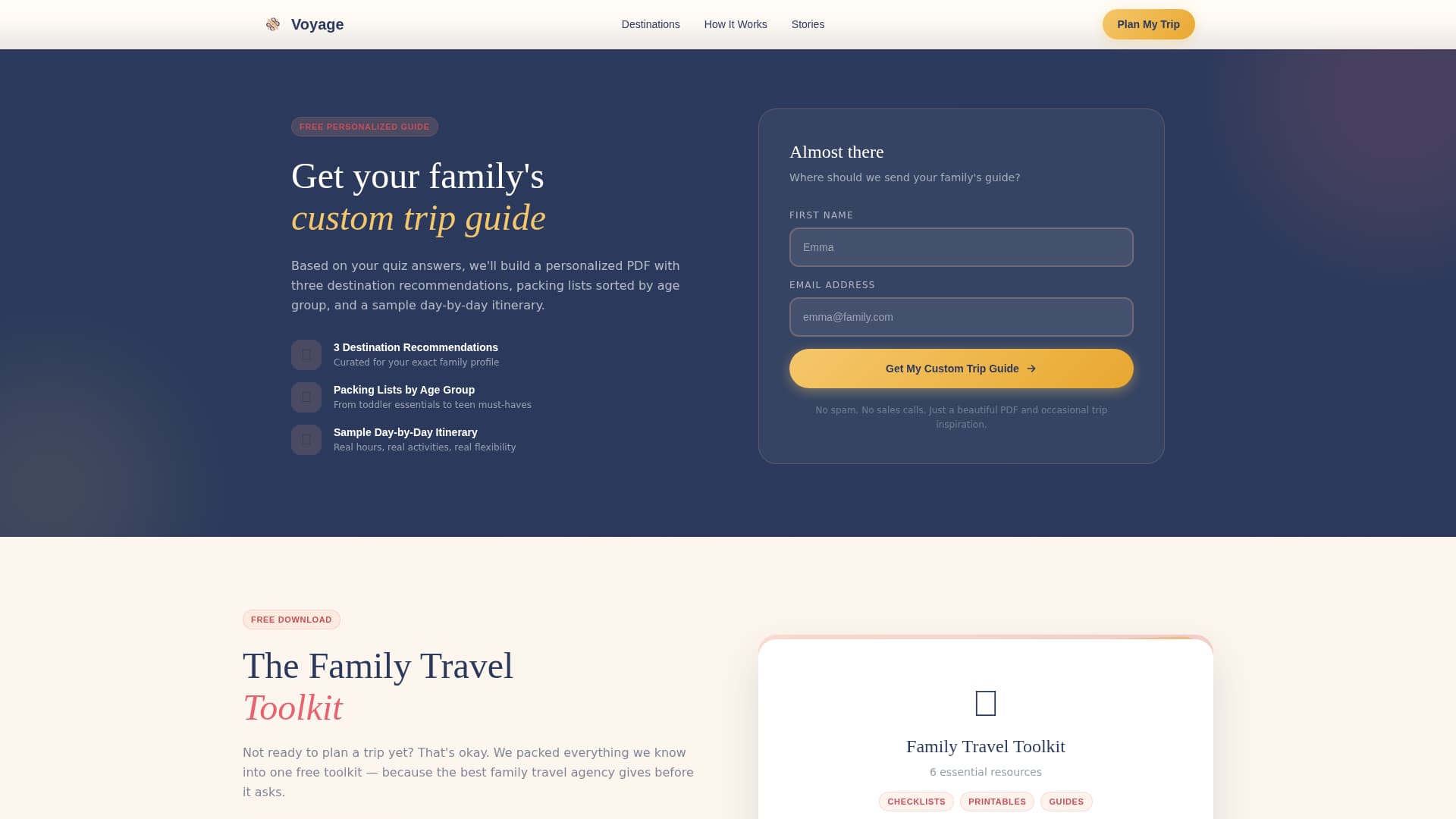 Complete Family Travel & Experience Appointment Booking Website Template
