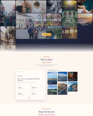 Complete Family Travel & Experience Appointment Booking Website Template