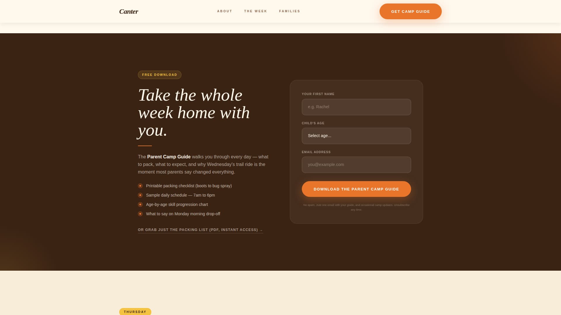 Summer Camp & Outdoor Program Portfolio & Case Study Website Template