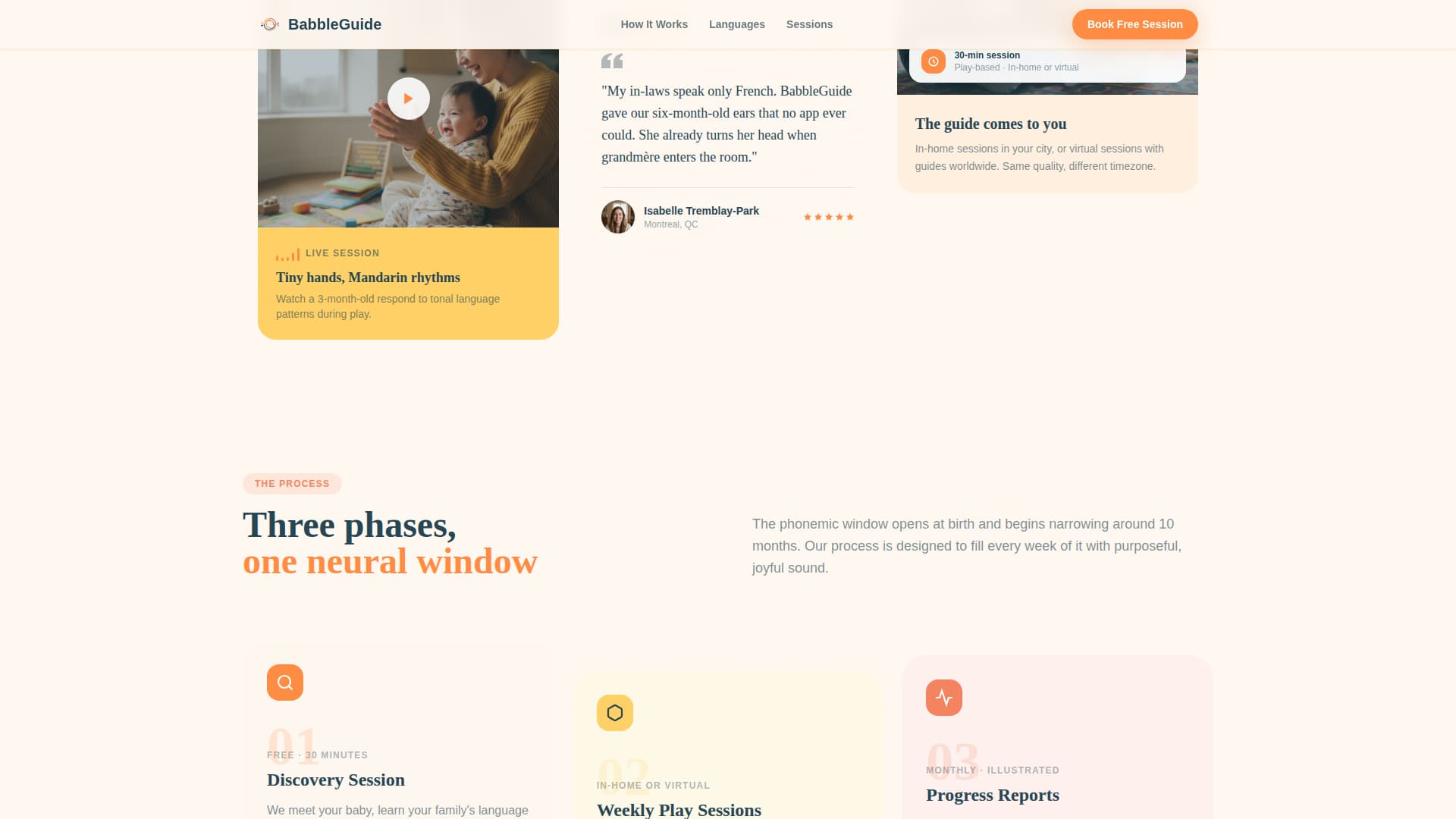 Infant (0-1) Products & Booking Website Template
