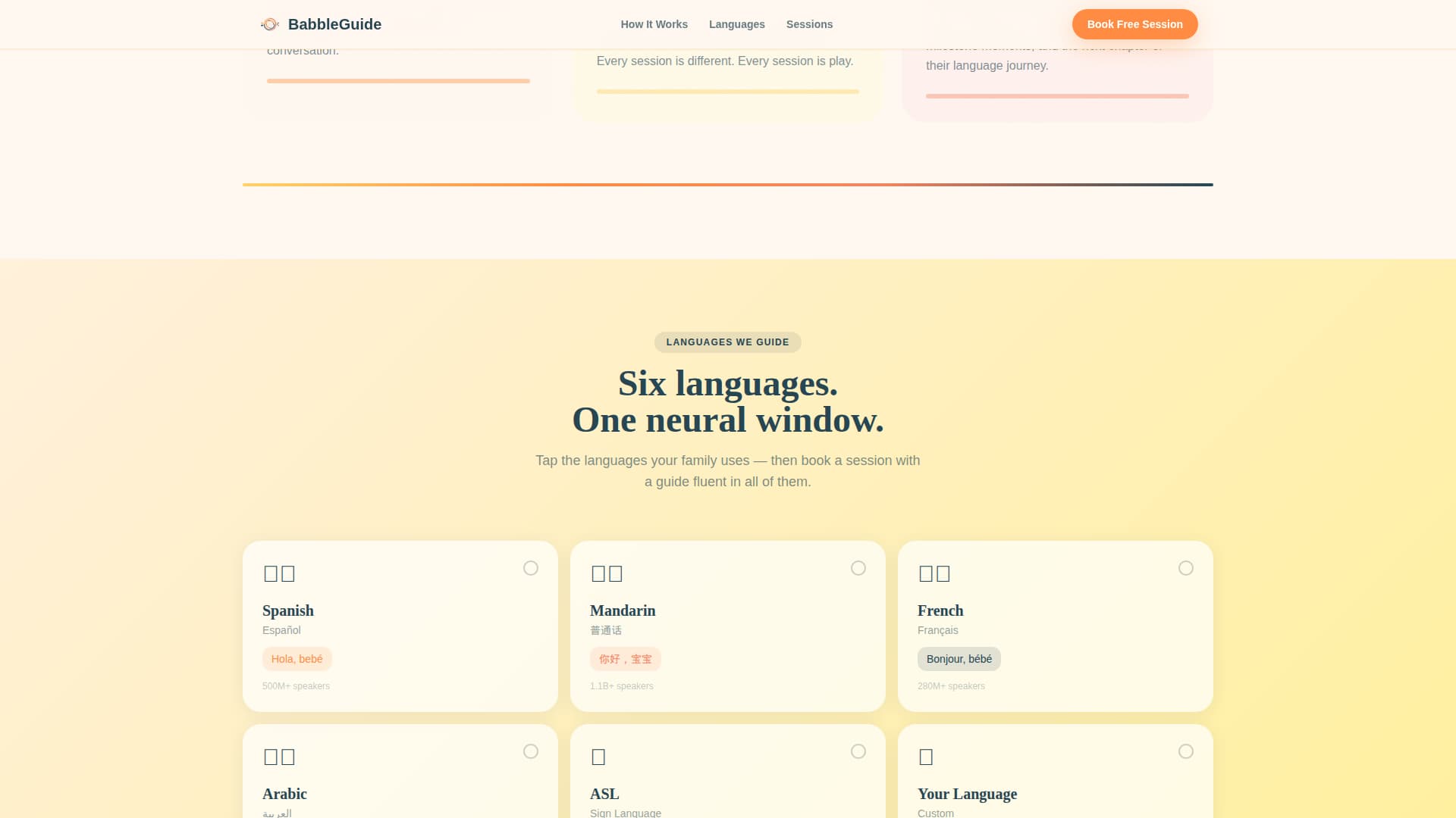 Infant (0-1) Products & Booking Website Template