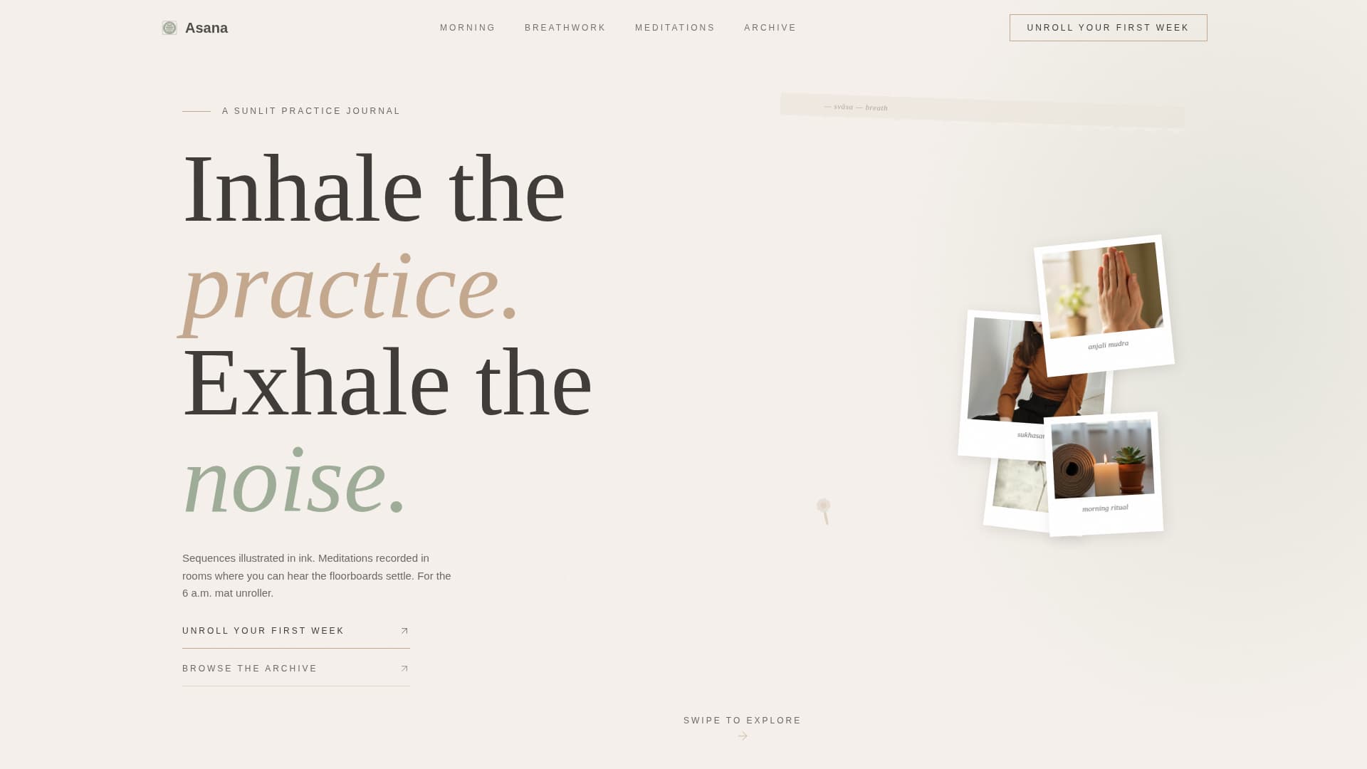Asana - Serene Wellness Landing Page Template