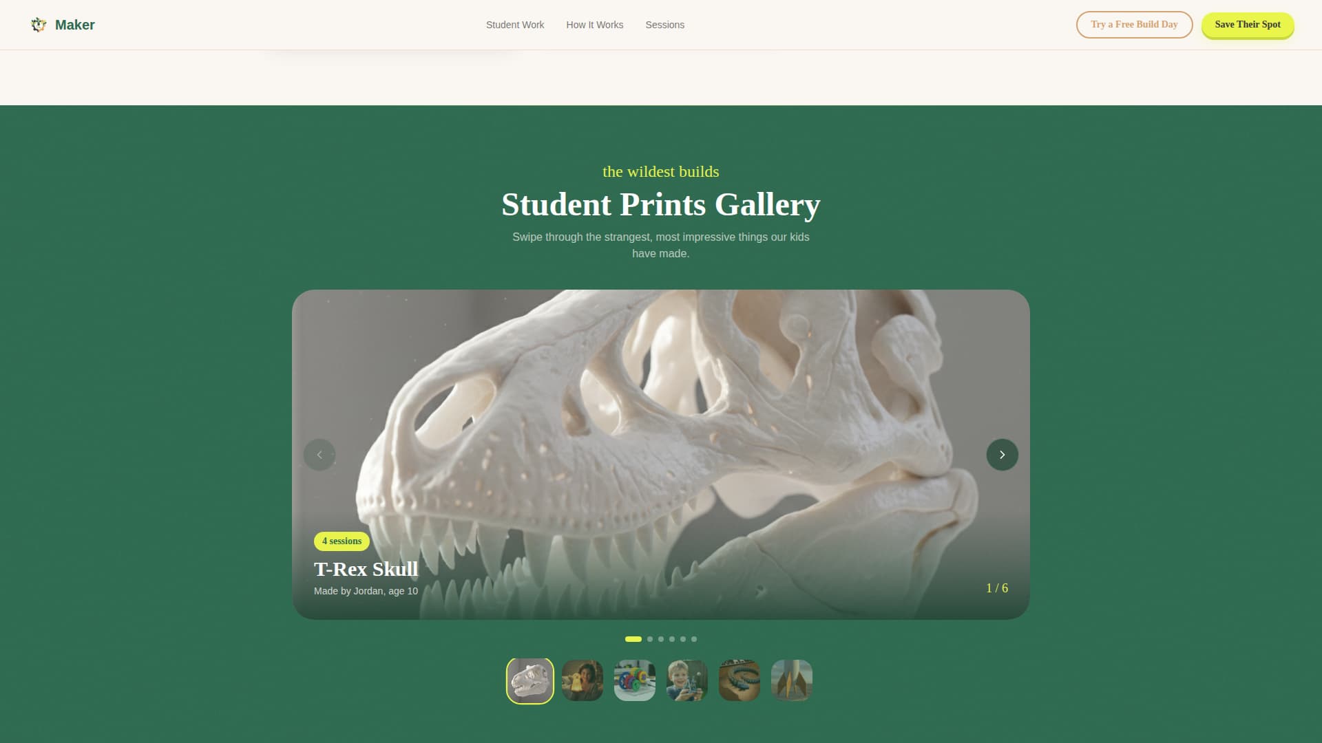 Kids 3D Printing & Maker Professional Website Template