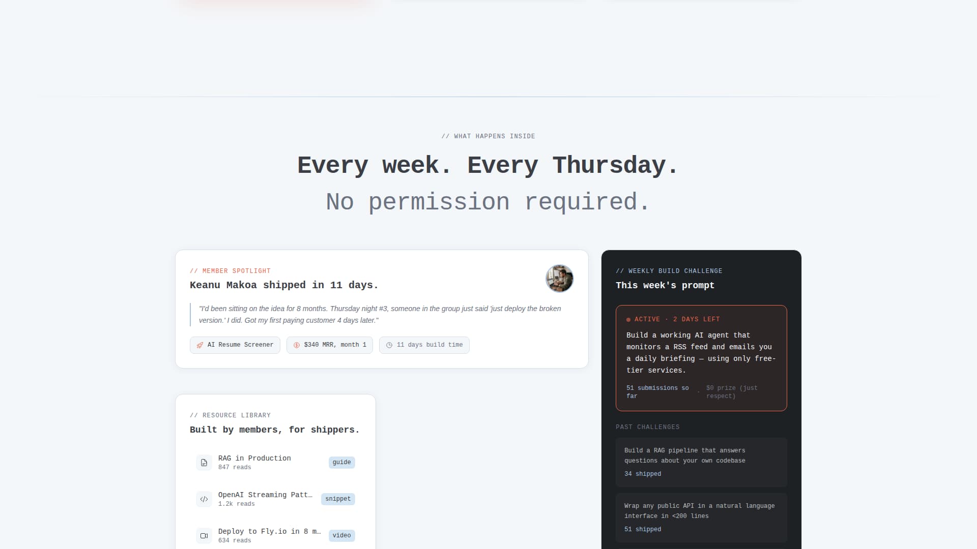 Buildspace - Transparent AI Builders Landing Page Template