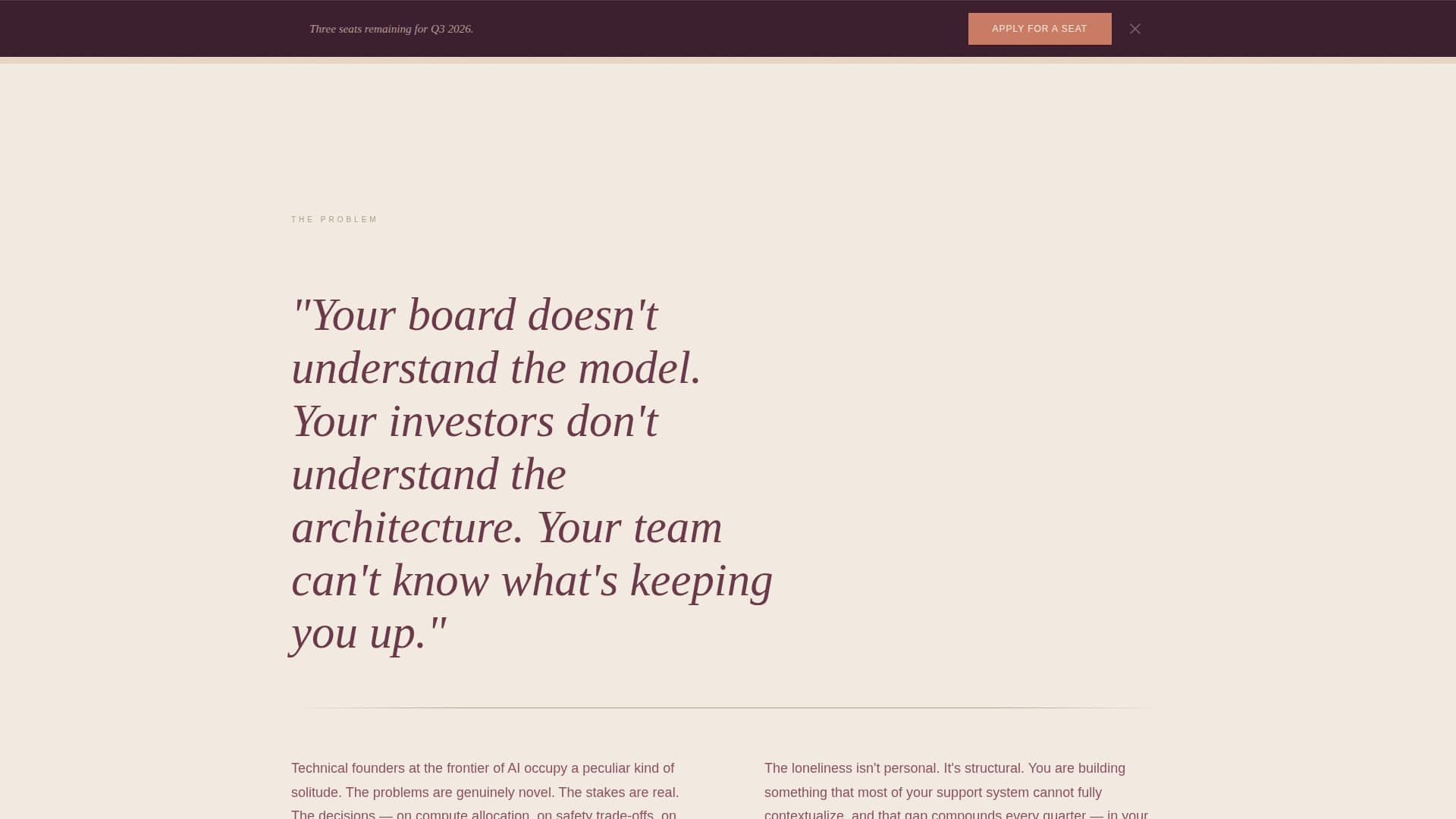 Convene - Elite AI Founders Landing Page Template