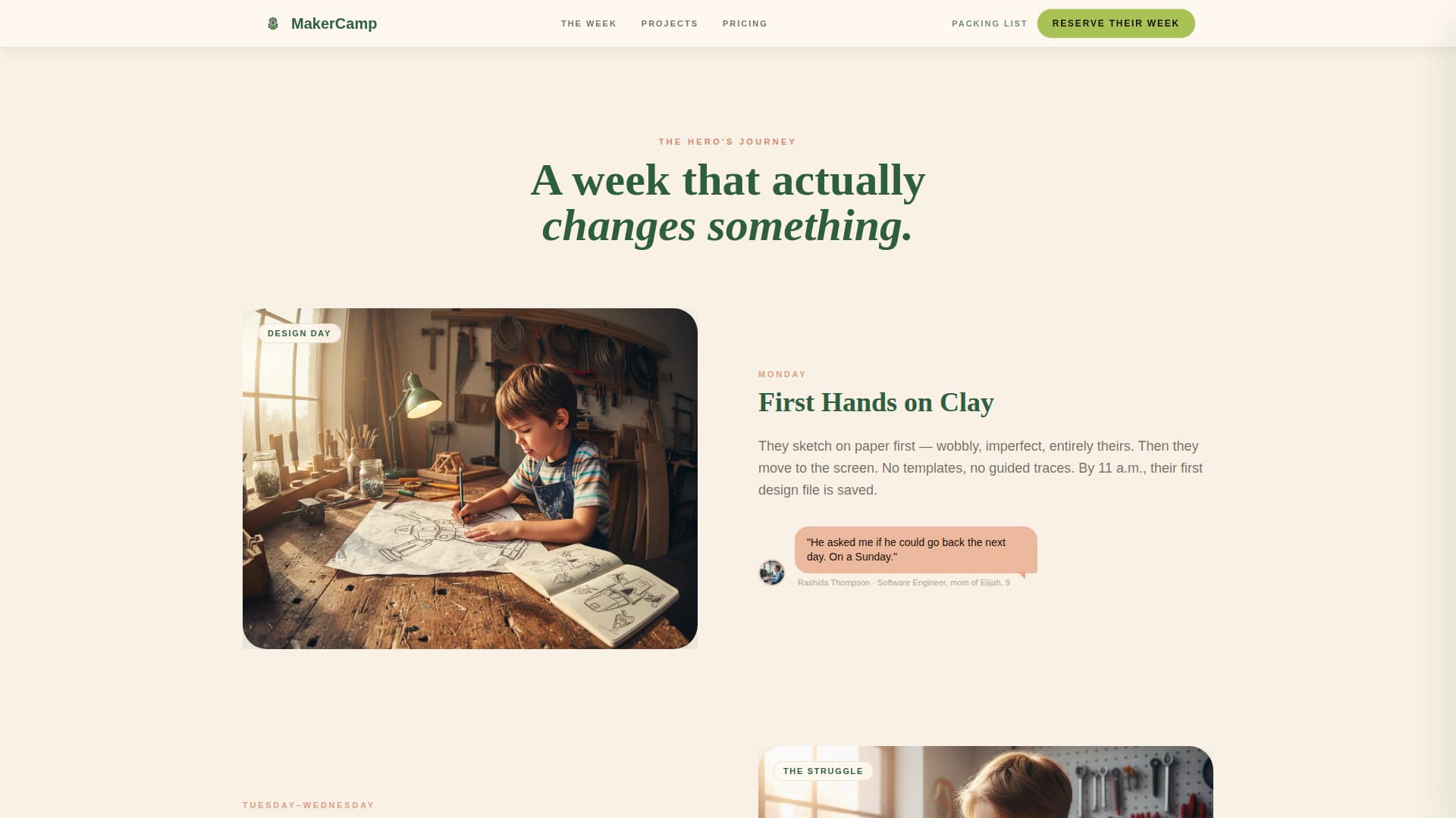 Kids 3D Printing & Maker Booking Website Template