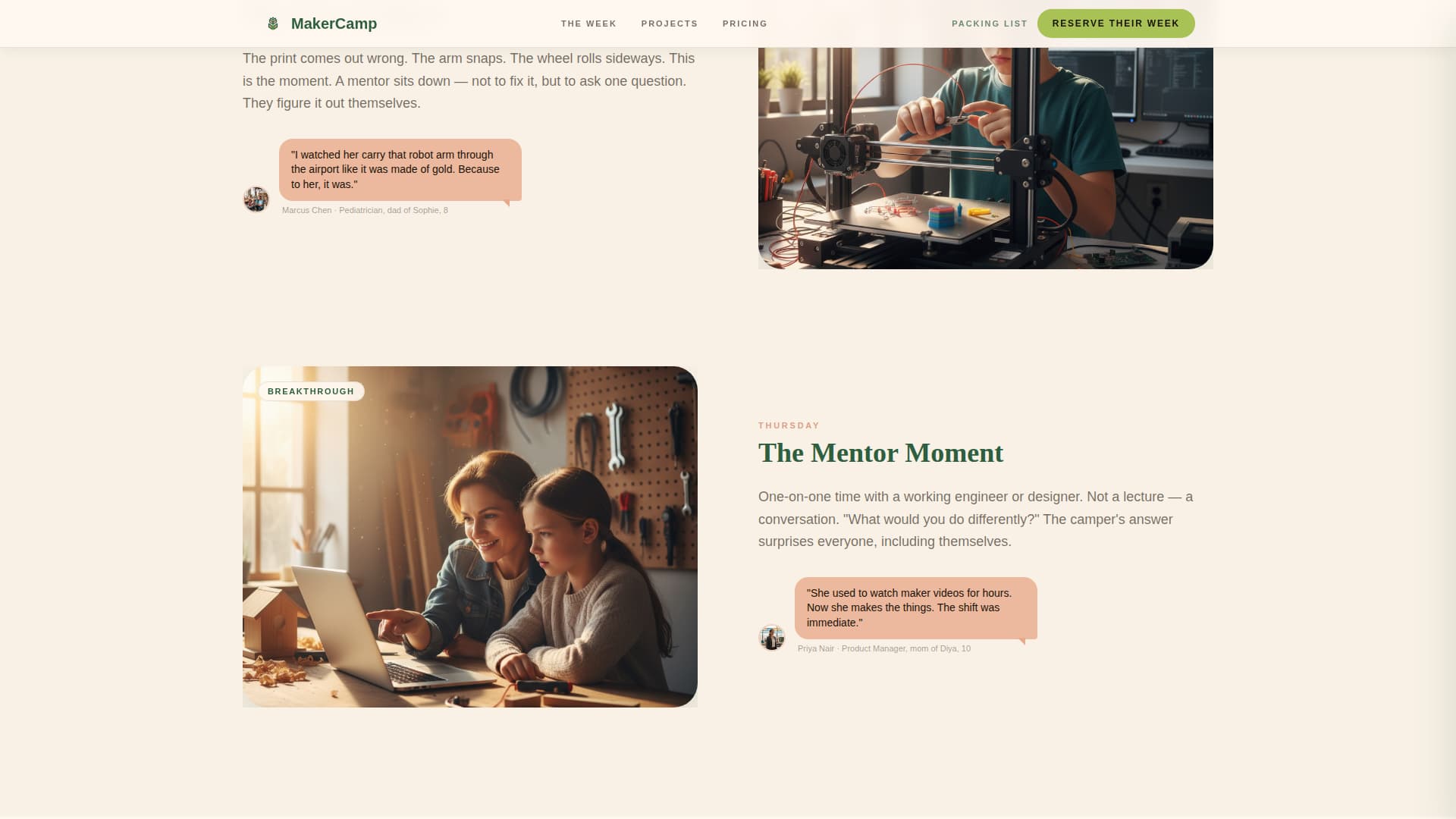 Kids 3D Printing & Maker Booking Website Template