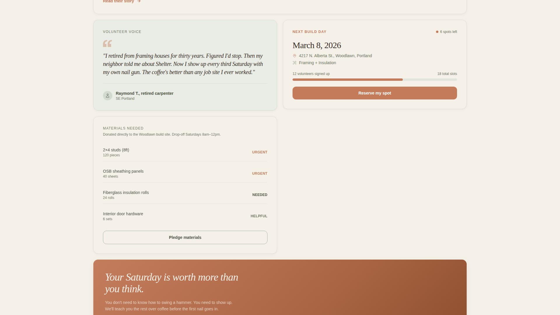 Shelter - Heartfelt Housing Landing Page Template