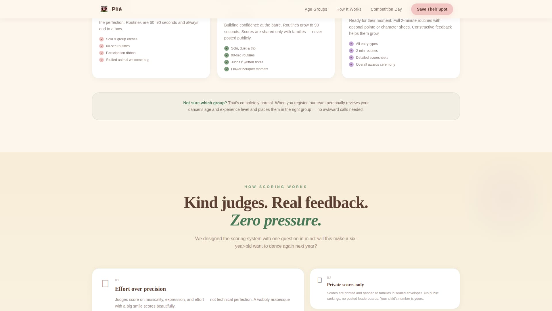 Kids Ballet Booking Website Template