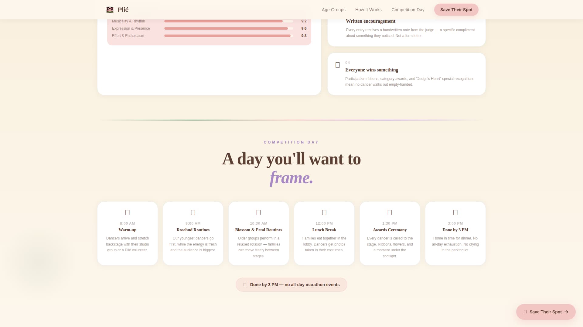 Kids Ballet Booking Website Template