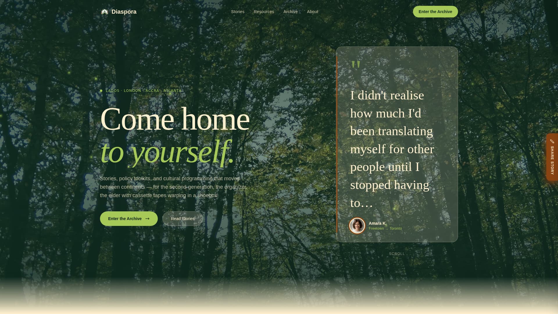 Diaspora - Vibrant Community Landing Page Template