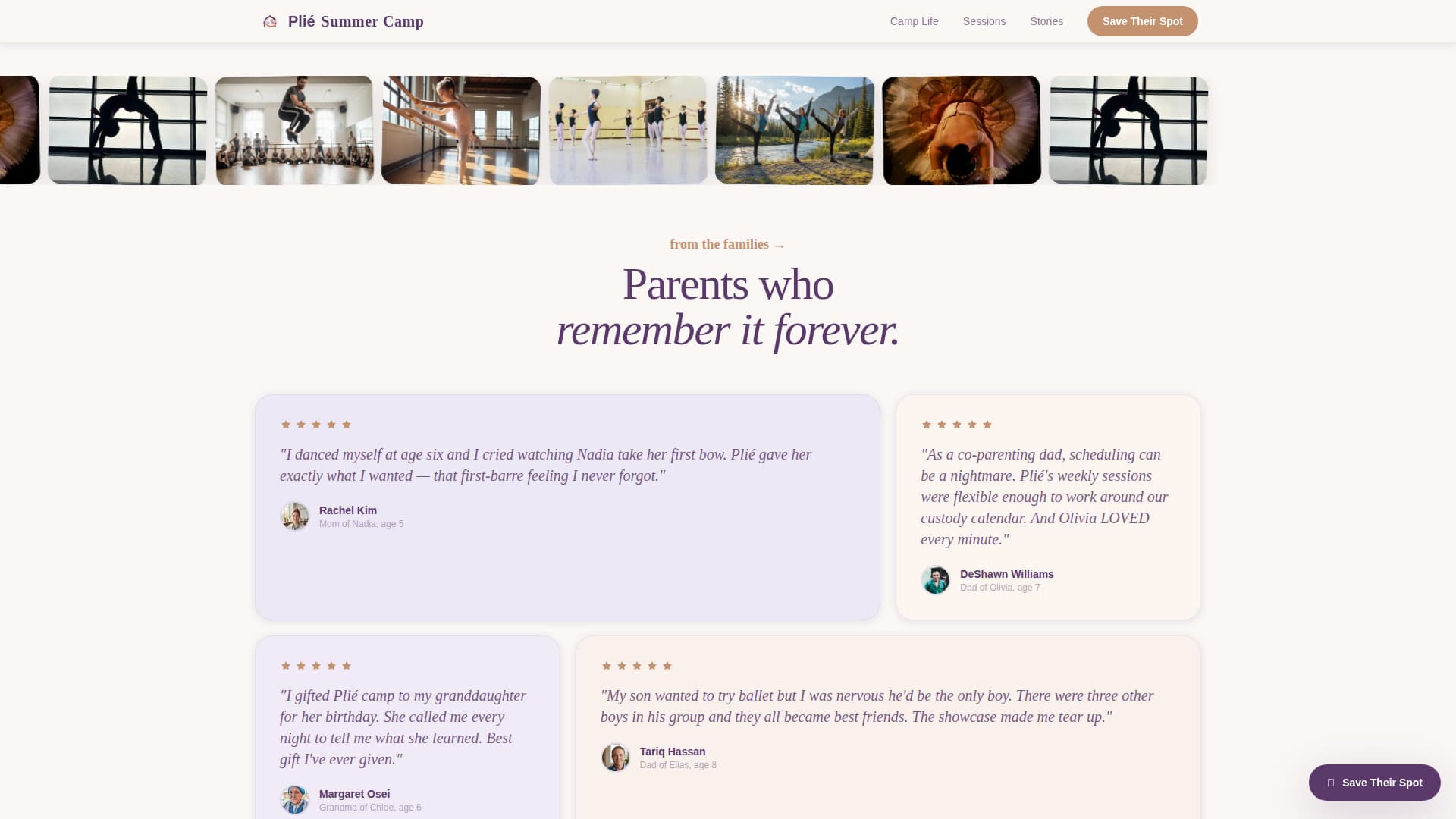 Kids Ballet Specialist Booking Website Template