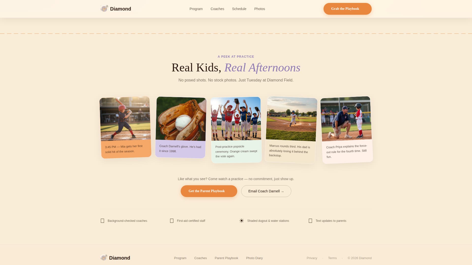 Kids Baseball Professional Website Template