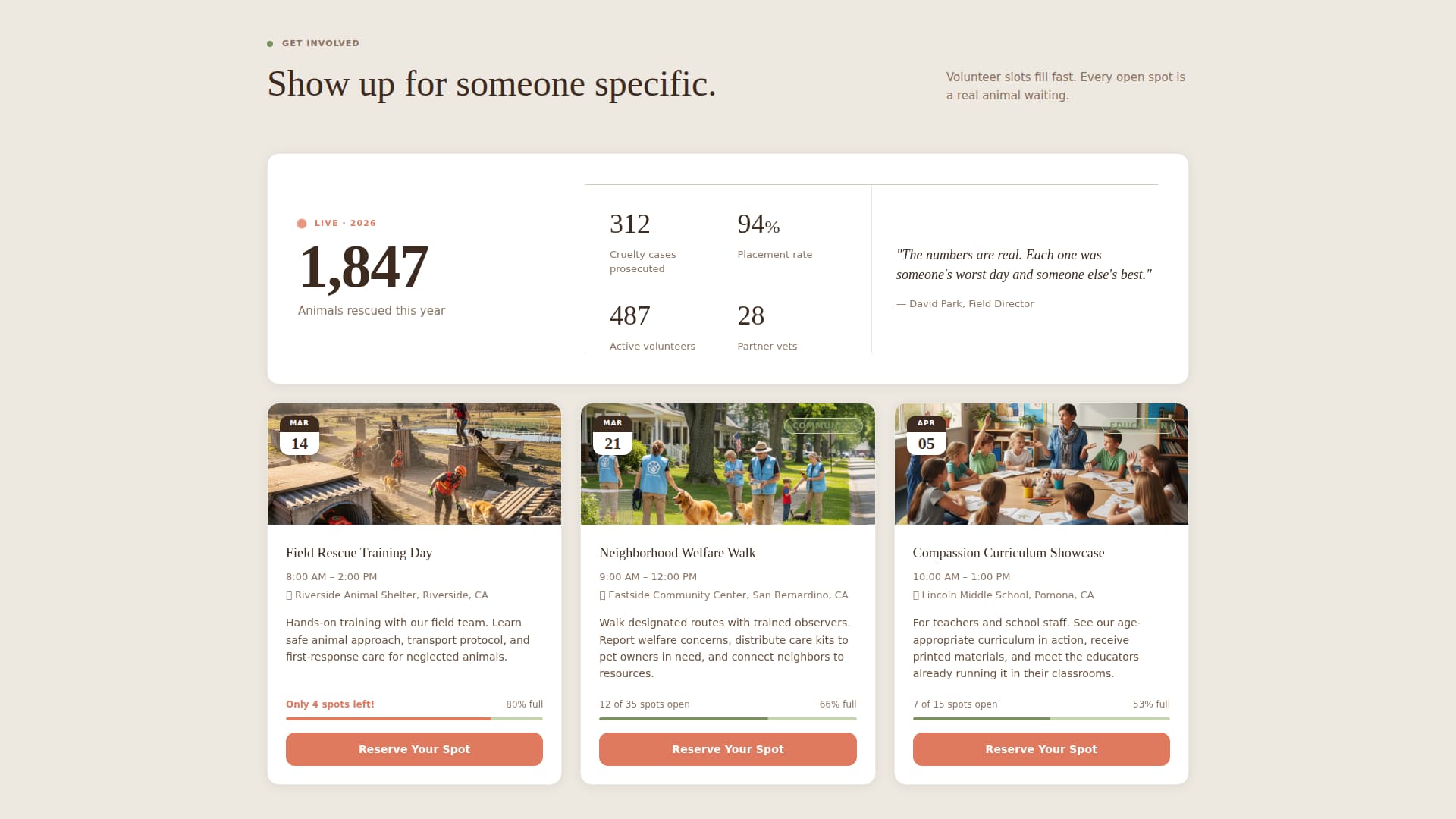 Shelter - Compassionate Animal Welfare Landing Page Template