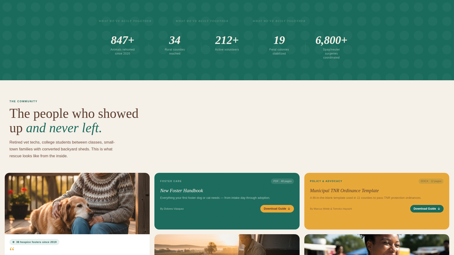 Refuge - Heartfelt Animal Rights Landing Page Template
