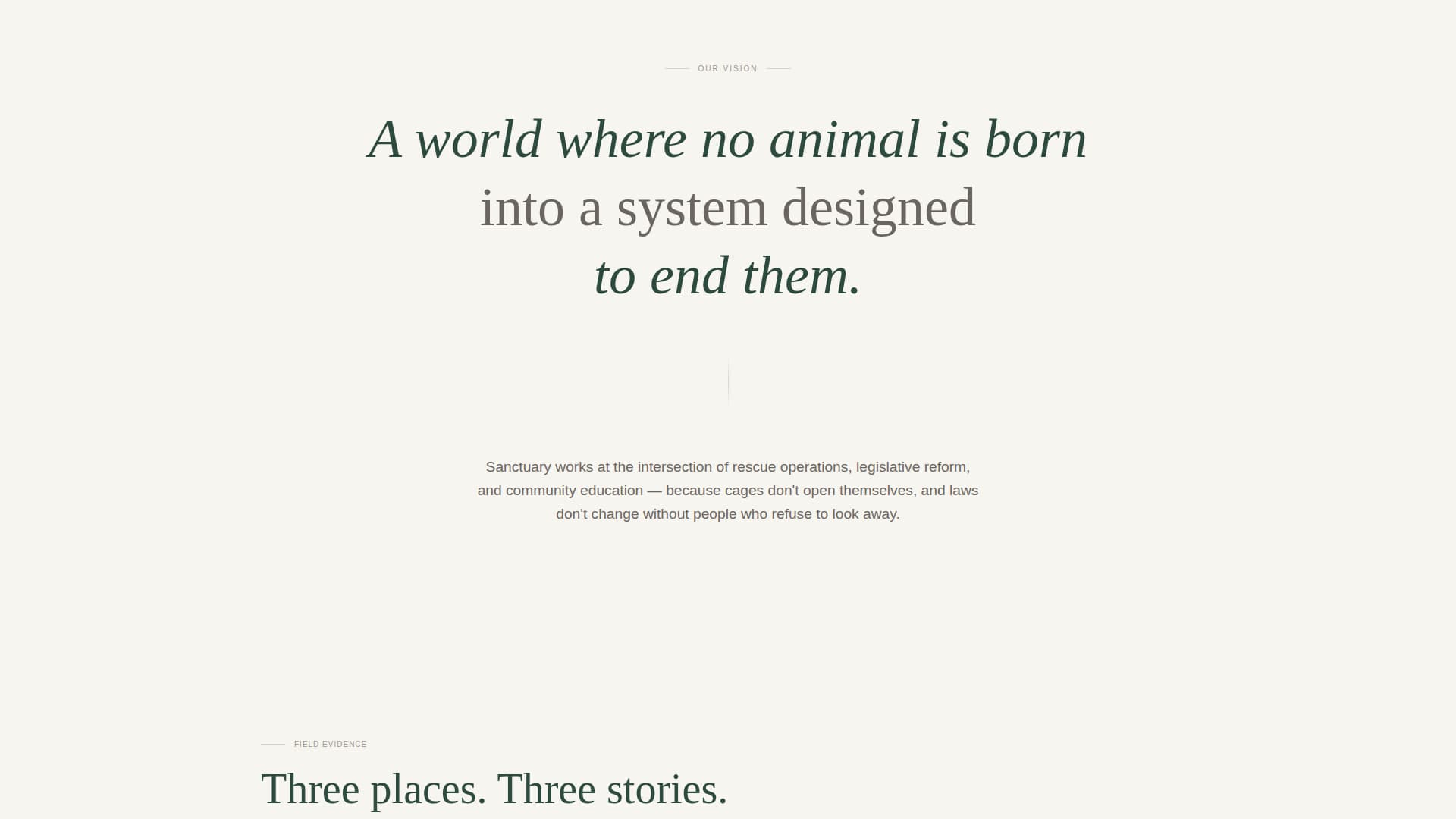 Sanctuary - Compassionate Animal Rights Landing Page Template