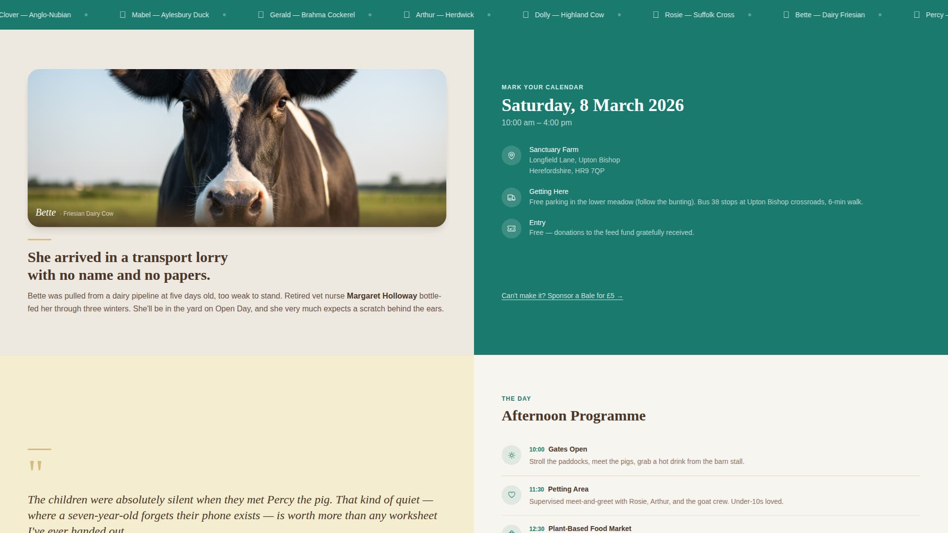 Sanctuary - Heartfelt Animal Rights Landing Page Template