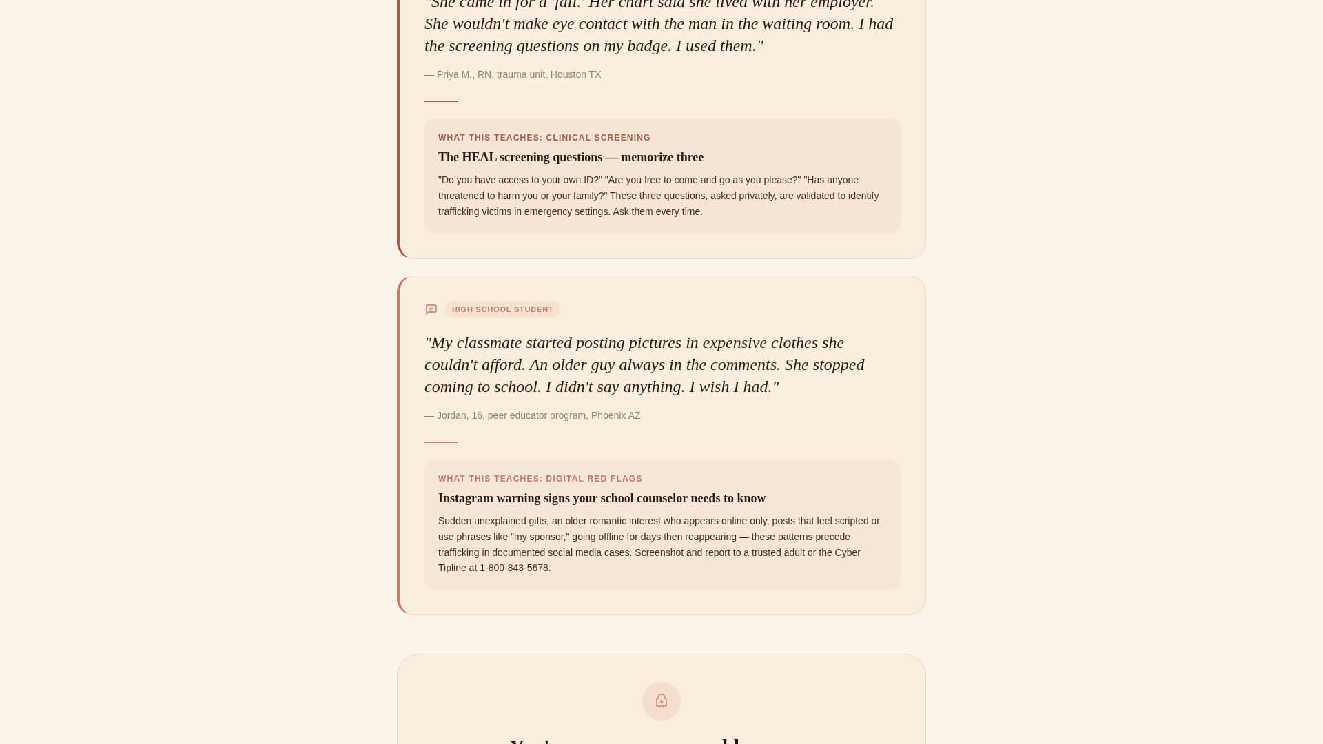 Beacon - Powerful Anti-Trafficking Landing Page Template