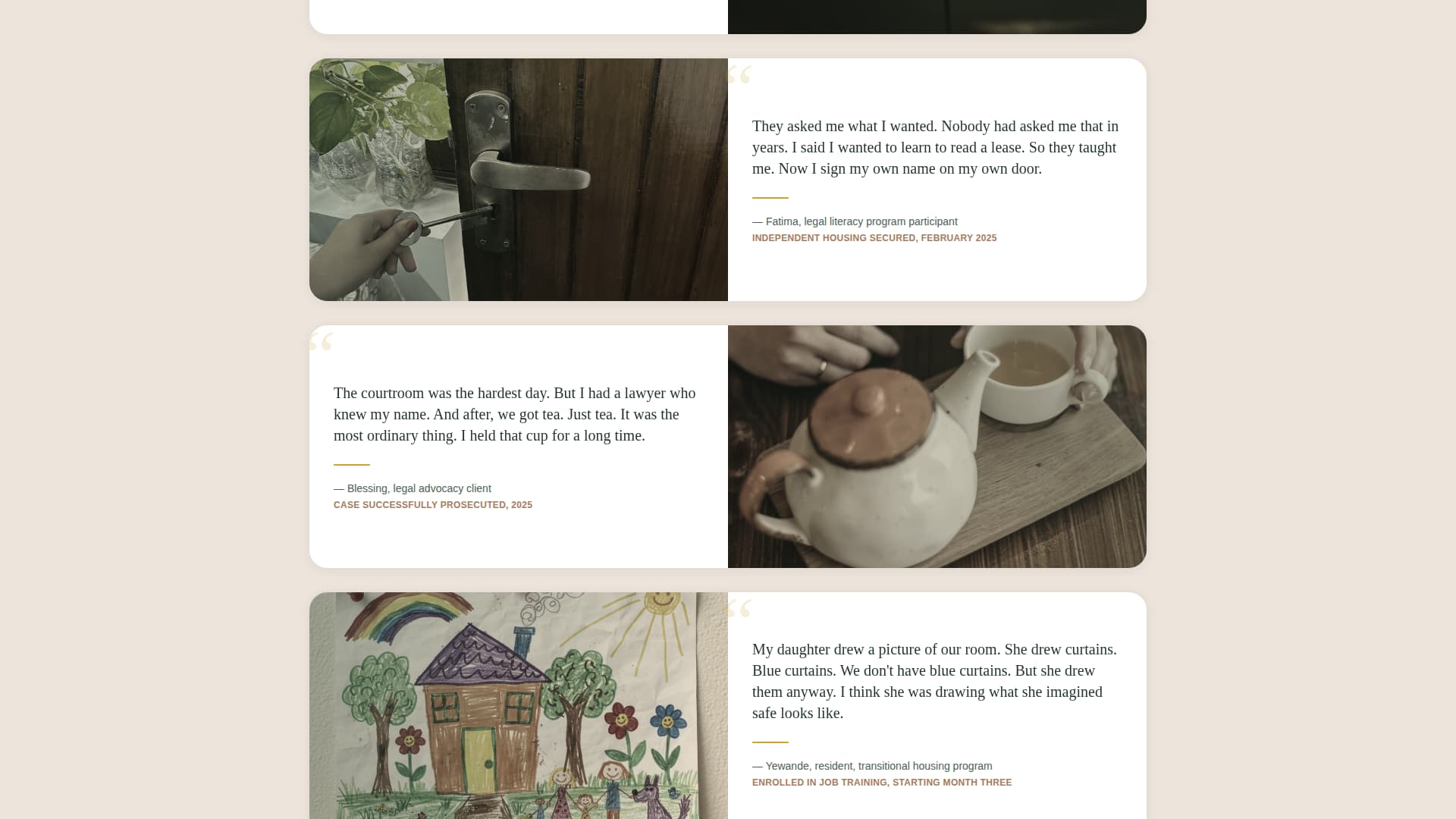 Refuge - Powerful Anti-Trafficking Landing Page Template