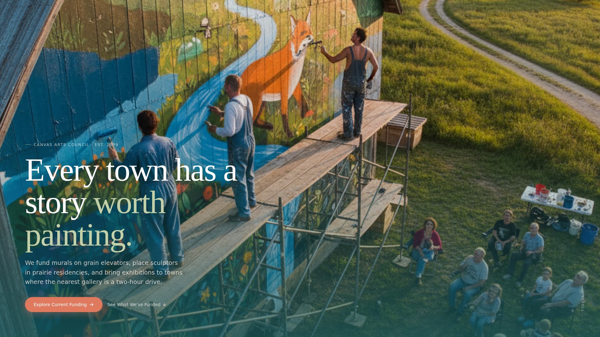 Canvas - Inspiring Art Council Landing Page Template