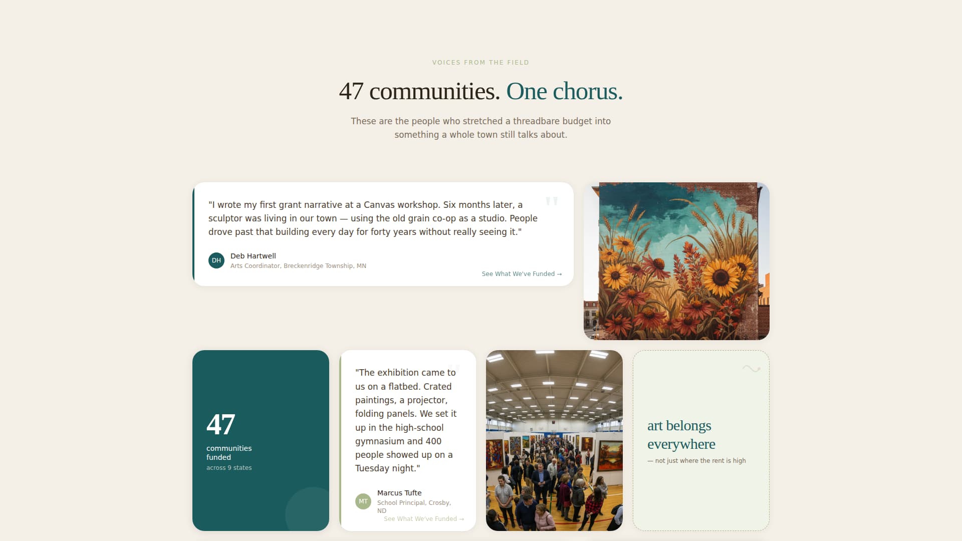Canvas - Inspiring Art Council Landing Page Template
