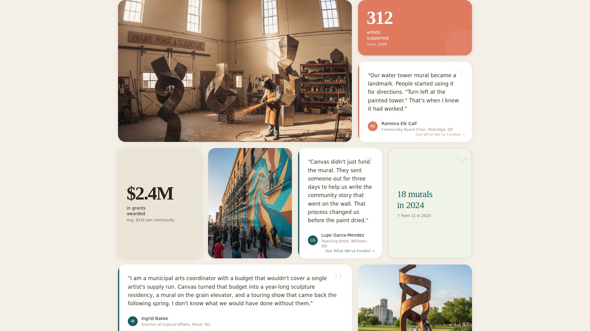 Canvas - Inspiring Art Council Landing Page Template