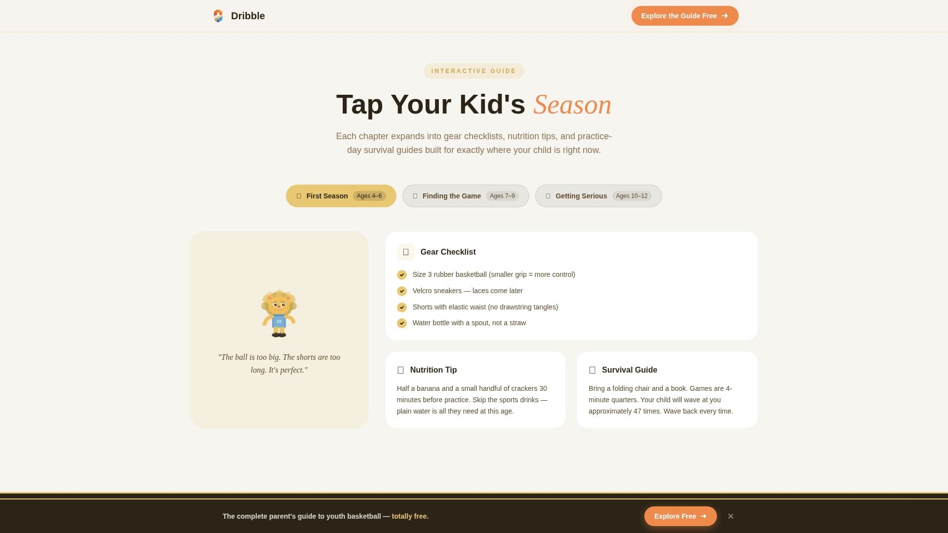Kids Basketball Specialist Professional Website Template