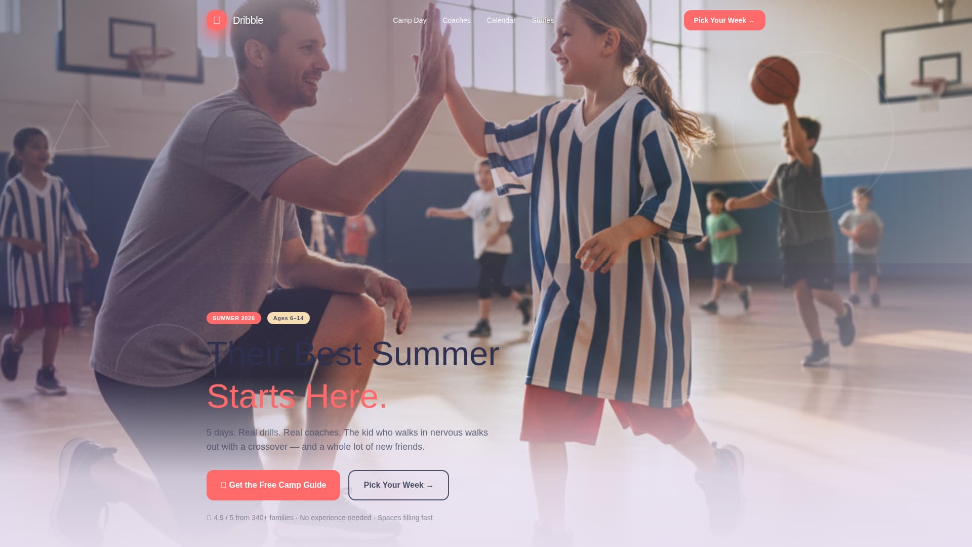 Kids Basketball Professional Website Template