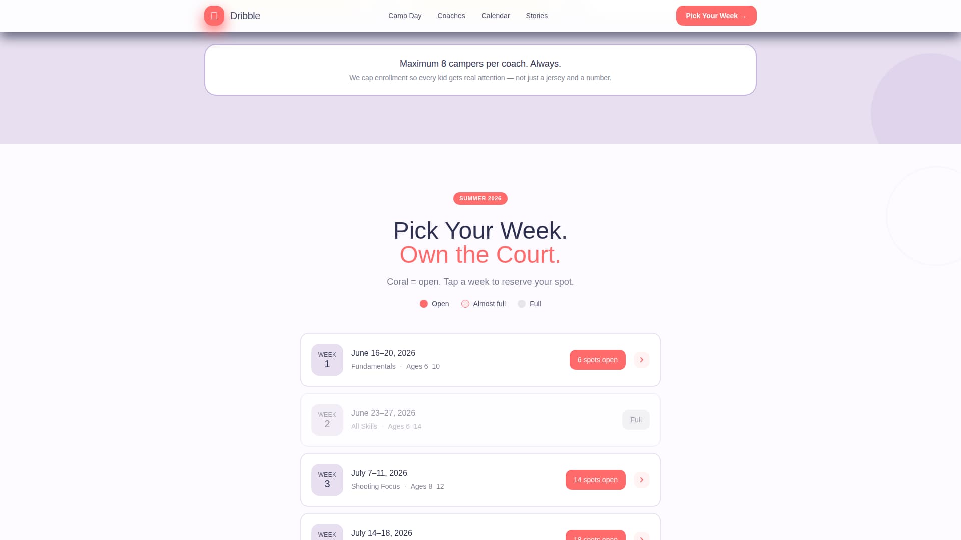 Kids Basketball Professional Website Template