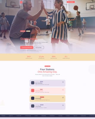 Kids Basketball Professional Website Template