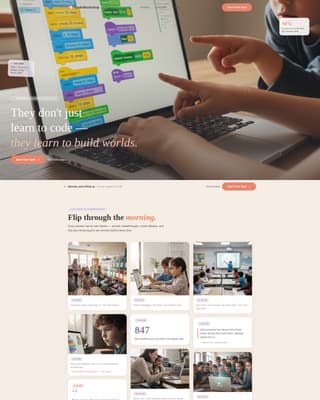 Workshop - Inspiring Kids Coding Landing Page Template
