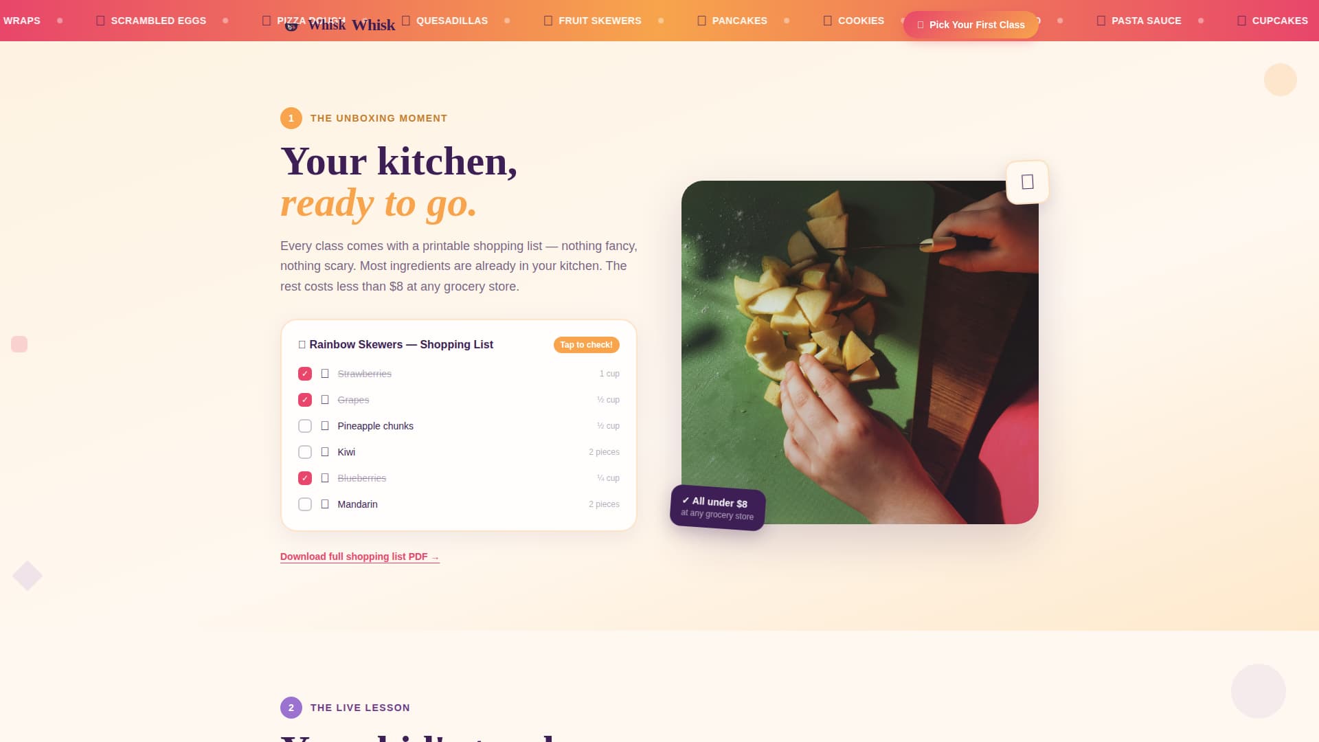 Kids Cooking for Kids Professional Website Template
