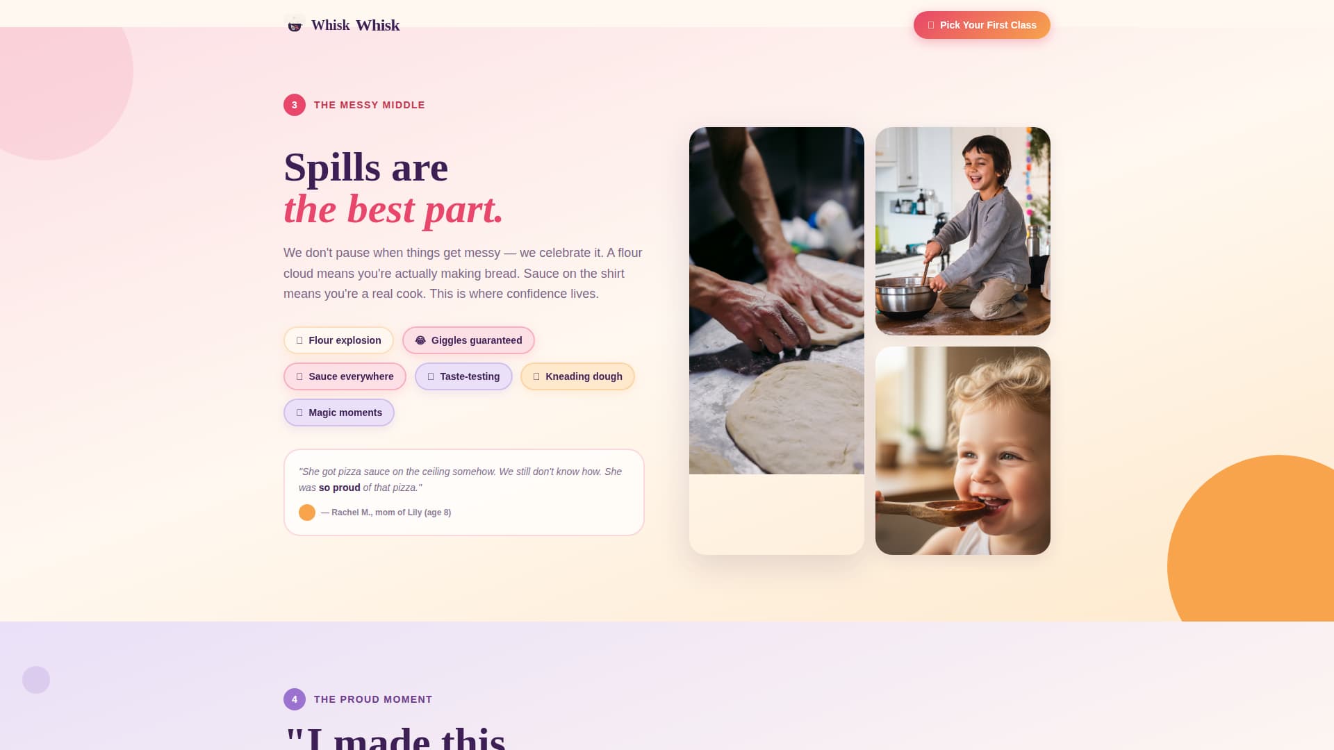 Kids Cooking for Kids Professional Website Template